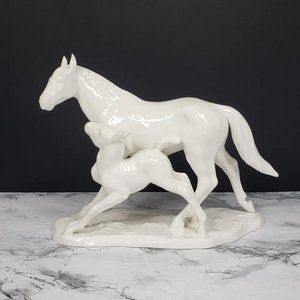 Noritake Mare Foal Figurine Bone China Porcelain Nippon Toki Kaisha Vintage